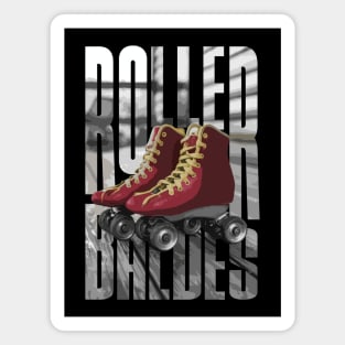 Grungy Rollerblades Gift Roller Skating Magnet